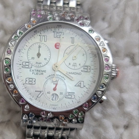 Michele extreme fleur multicolor watch - Picture 7 of 8